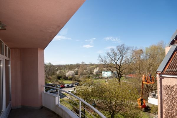 Blick vom Balkon
