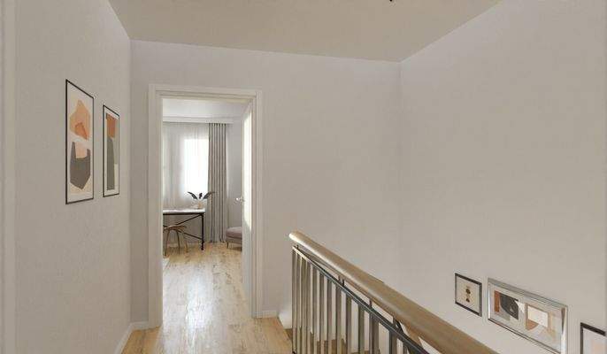 Heller und freundlicher Flur im Obergeschoss