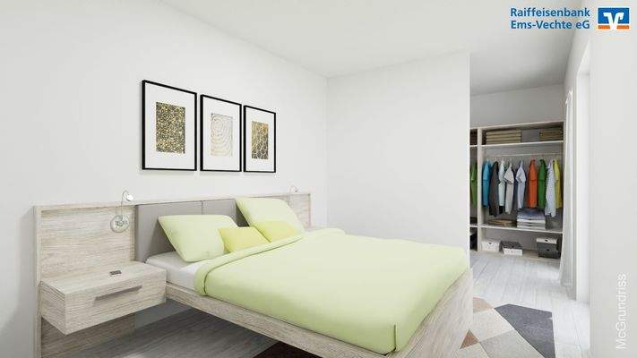 Visualisierung Whg. 7 Schlafen 1 mit Ankleide