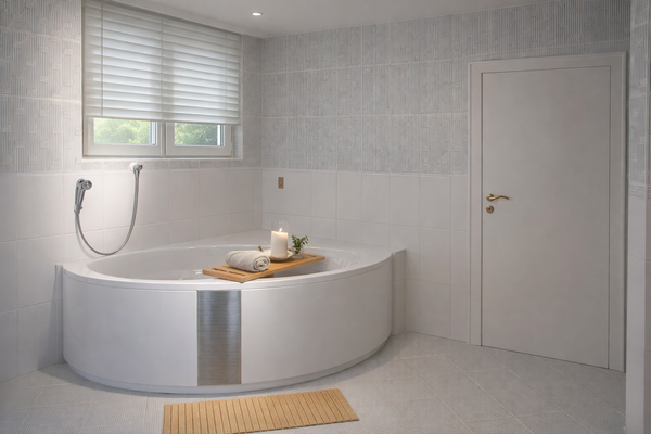 Bad mit Eckbadewanne