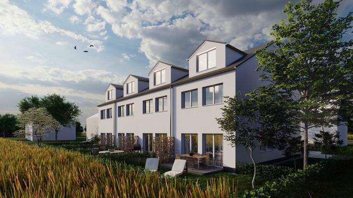 ruhige Terasse mit Sichtschutz