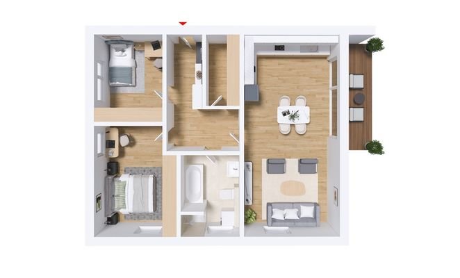 Grundriss Wohnung 3