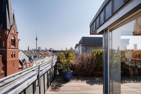 Ausblick von der Dachterrasse