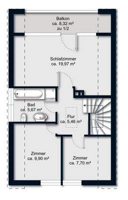 Grundriss Obergeschoss