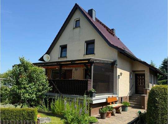 Ein Blick auf das Einfamilienhaus