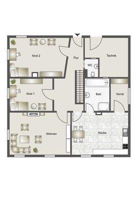 Grundriss EG - Der Grundriss ist nicht maßstabsgerecht
