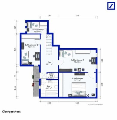 Grundriss Obergeschoss