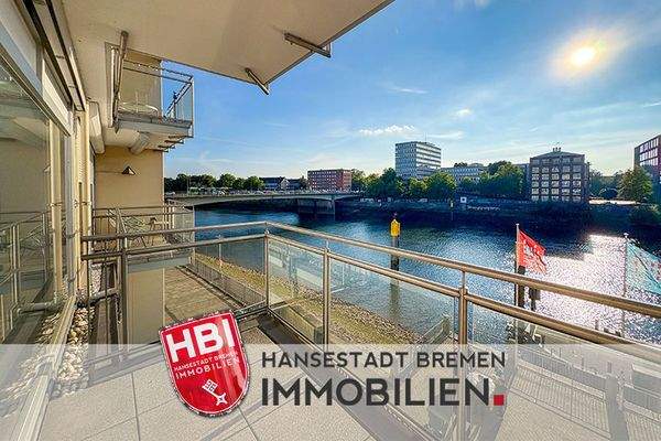 Weserblick vom Balkon