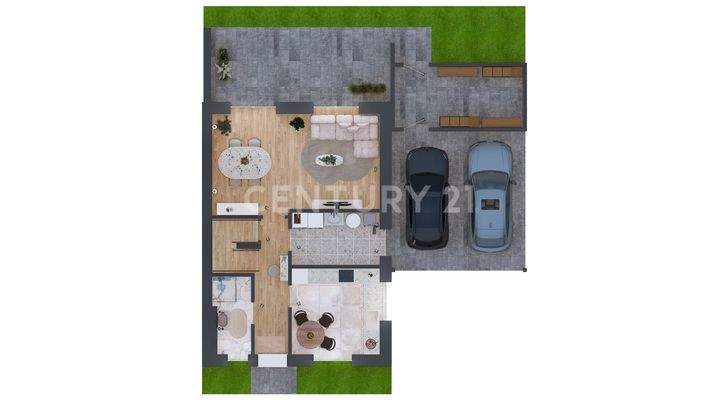 Grundriss Erdgeschoss visualisiert