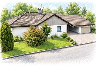 Hausansicht als Illustration