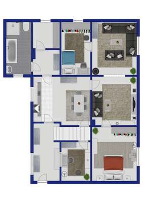 Grundriss Erdgeschoss (mögl. Aufteilung)