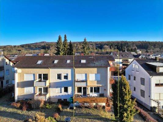 Frontansicht-Hausteil ist gelb markiert