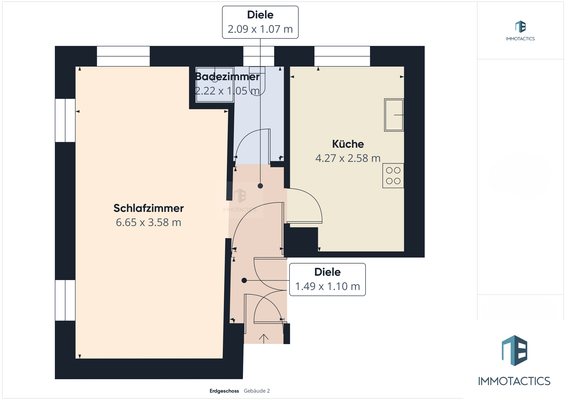 Grundriss, Haus 1, Wohnung EG 