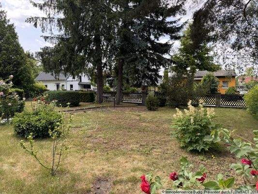 Blick vom Sommerhaus zur Straße