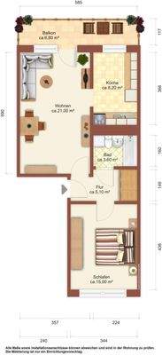 Grundriss Möblierungsvorschlag