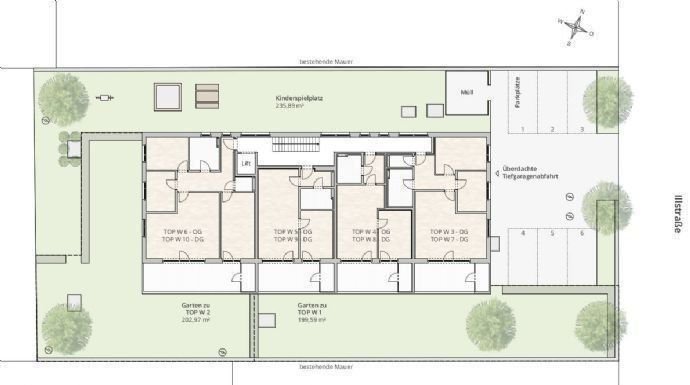 Lageplan, 1.200 OG, DG