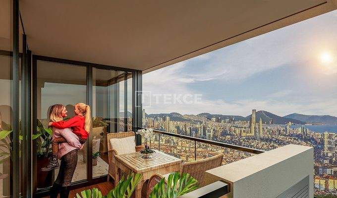 Apartments in a Secure Complex with Sea View in Ataşehir