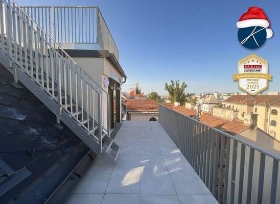 der Ausblick vom Balkon