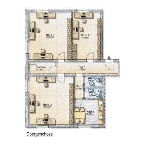 Merching Büros, Büroräume, Büroflächen 