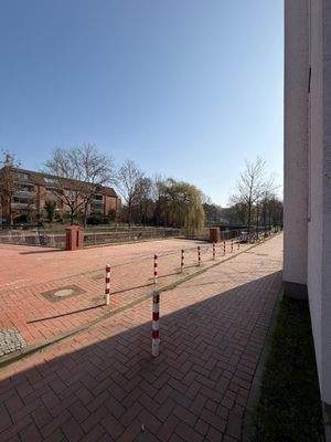 Blick auf den Fluss Leine