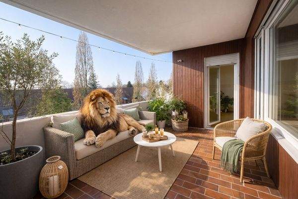 Visualisierung - großer Südbalkon