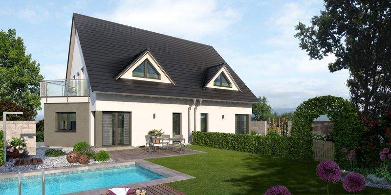 Beispiel eines Doppelhauses