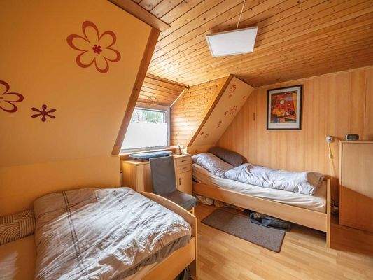 Blick in das Schlafzimmer