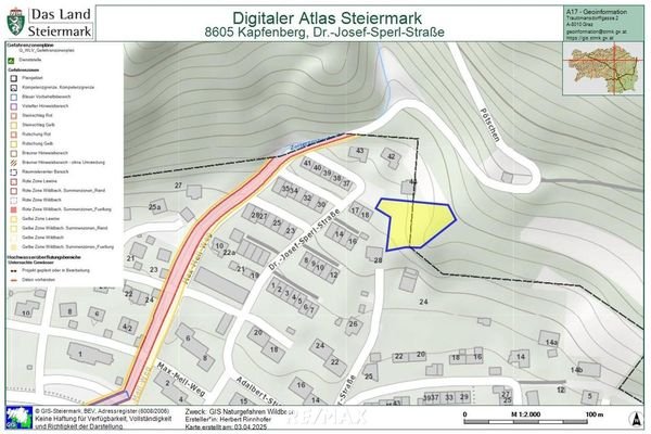 GIS Naturgefahren Wildbach