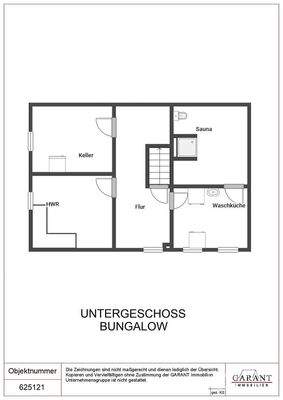 Grundriss Untergeschoss Bungalow