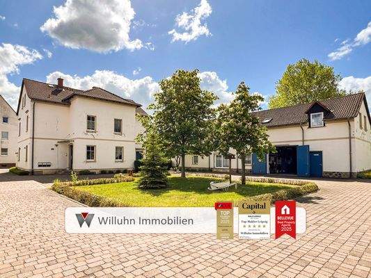 Blick auf Haus 1 und Haus 3