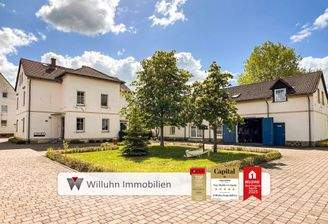 Blick auf Haus 1 und Haus 3