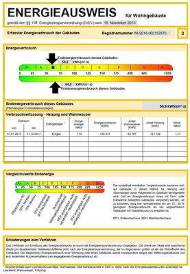 Auszug aus dem Energieausweis