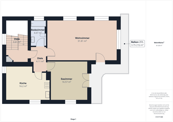 Grundriss 1.Obergeschoss