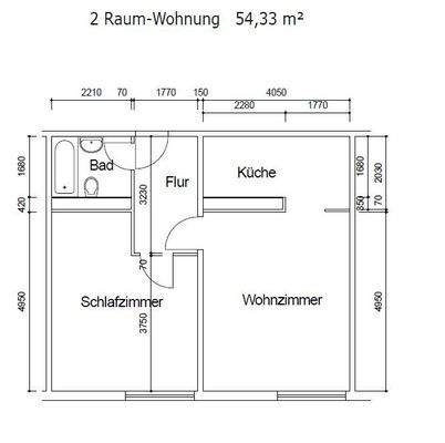 Grundriss der Wohnung