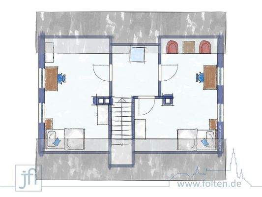 Grundriss Einfamilienhaus - OG