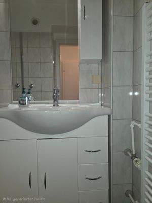 Waschplatz im Duschbad