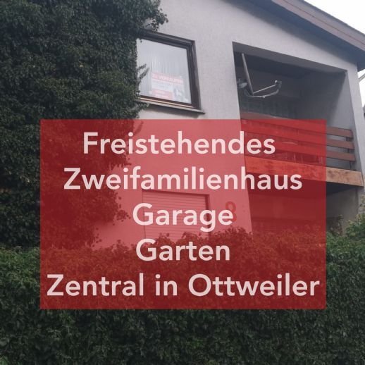 Kaufpreis reduziert - Großes Zweifamilienhaus mit Balkon, Garten und Garage, zentral in Ottweiler