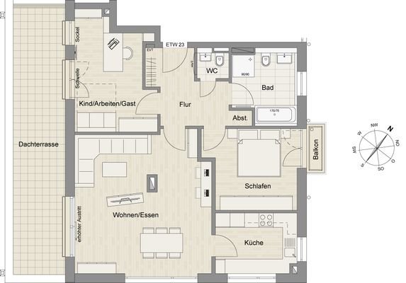 Grundriss ETW 23
