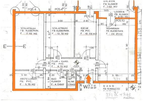 Schöne, sanierte 3 Zimmer Wohnung (Penthouse) 95,00m² mit Westloggia in Waidmannsdorf - Lodengasse