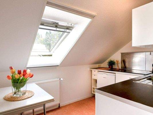 Küche im Dachgeschoss