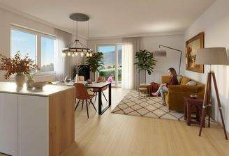 Wohnraum mit Blick in den Garten