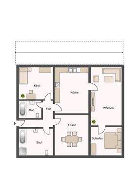 Grundriss Wohneinheit 1