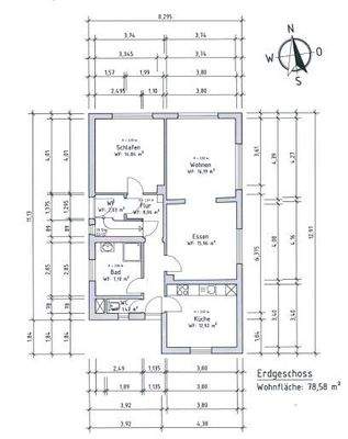 Grundriss EG bemaßt