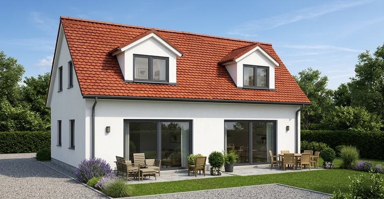 Visualisierung Ansicht Doppelhaus