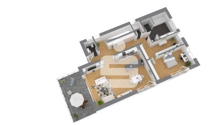 Obergeschoss mit Dachterrasse