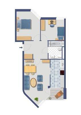 Visualisierter Grundriss