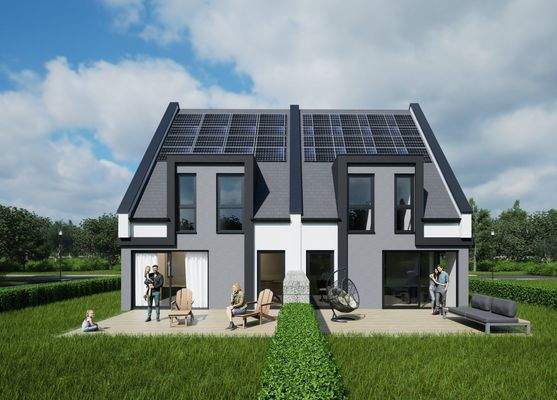 linke Doppelhaushälfte