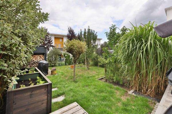 Gartenansicht mit westlicher Ausrichtung