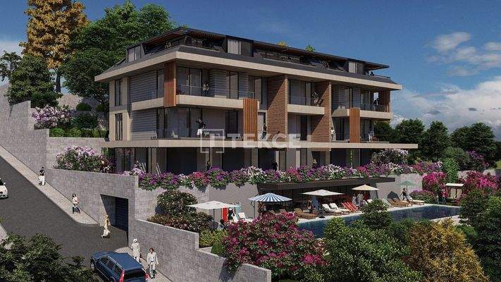 Elegant Apartments with Sea Views Amidst Nature in Alanya