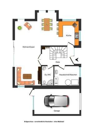 Erdgeschoss - unverbindliche Illustration